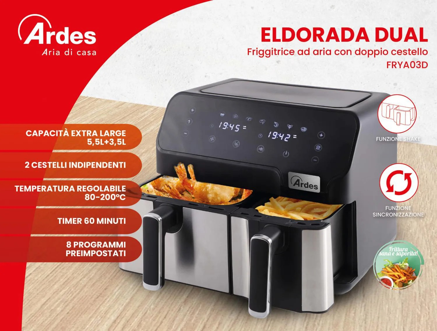 Freidora de aire caliente