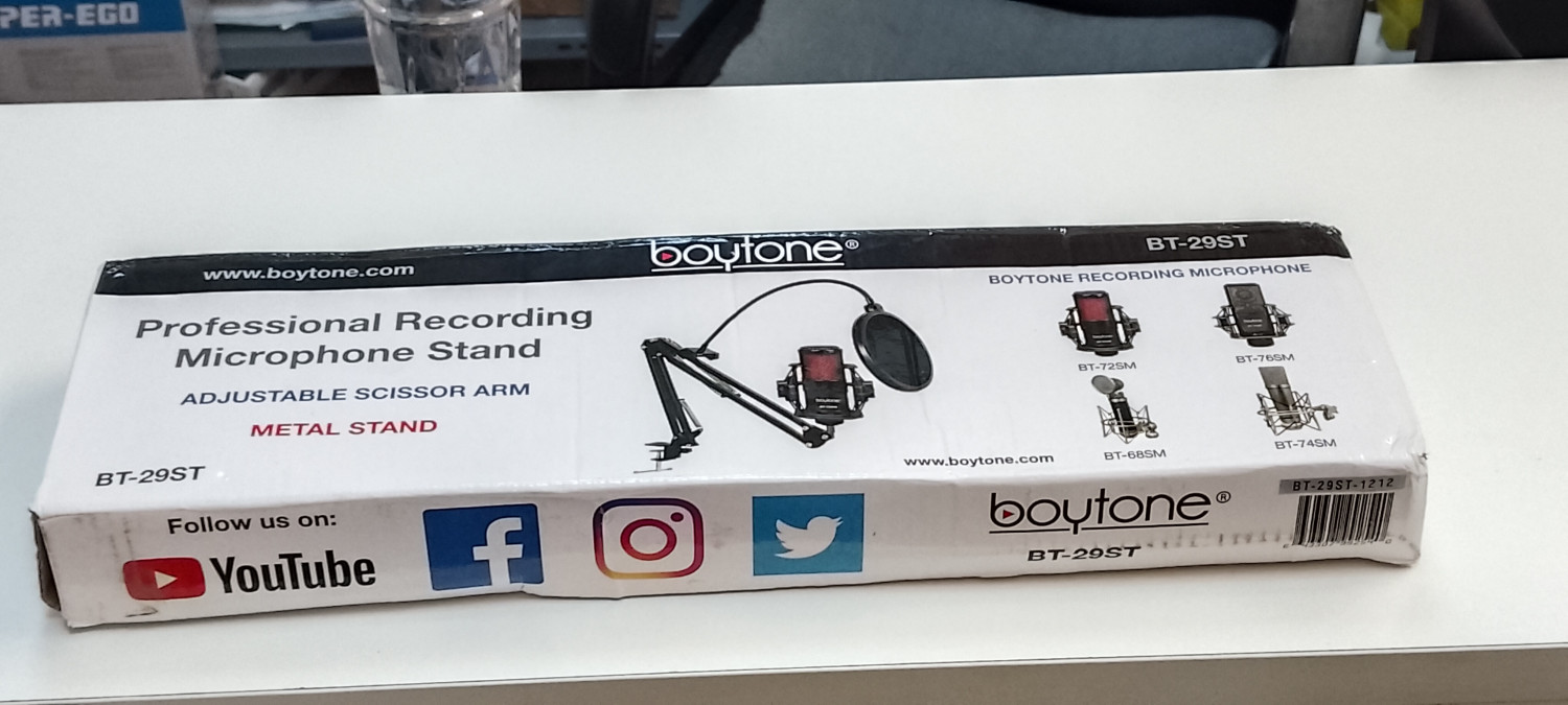 Soporte de Micrófono Profesional de Brazo Articulado – Boytone BT-29ST